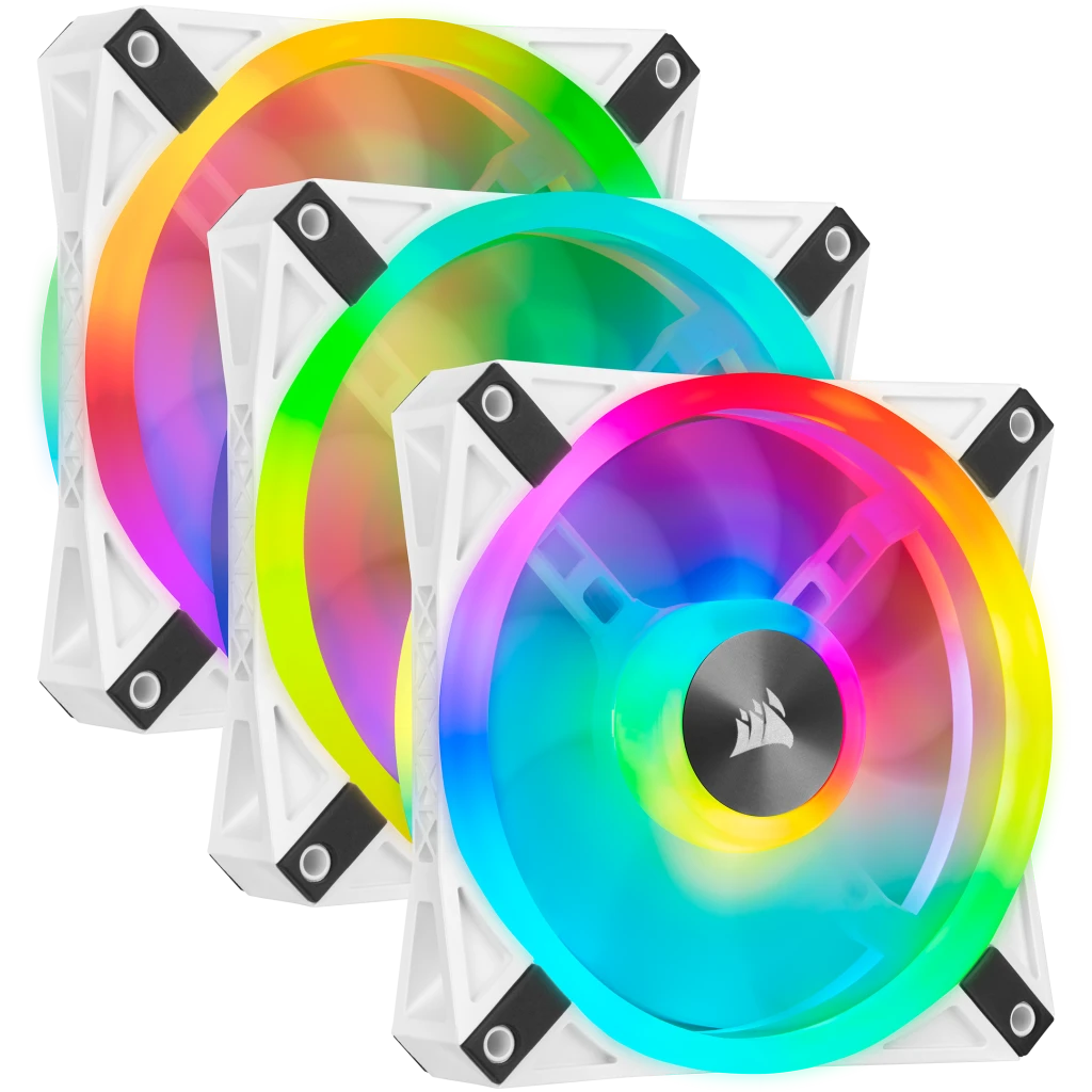 Corsair iCUE QL120 RGB 120mm PWM White Fan Triple Fan Kit